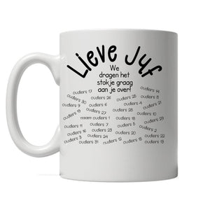 We dragen het stokje graag aan je over (juf)